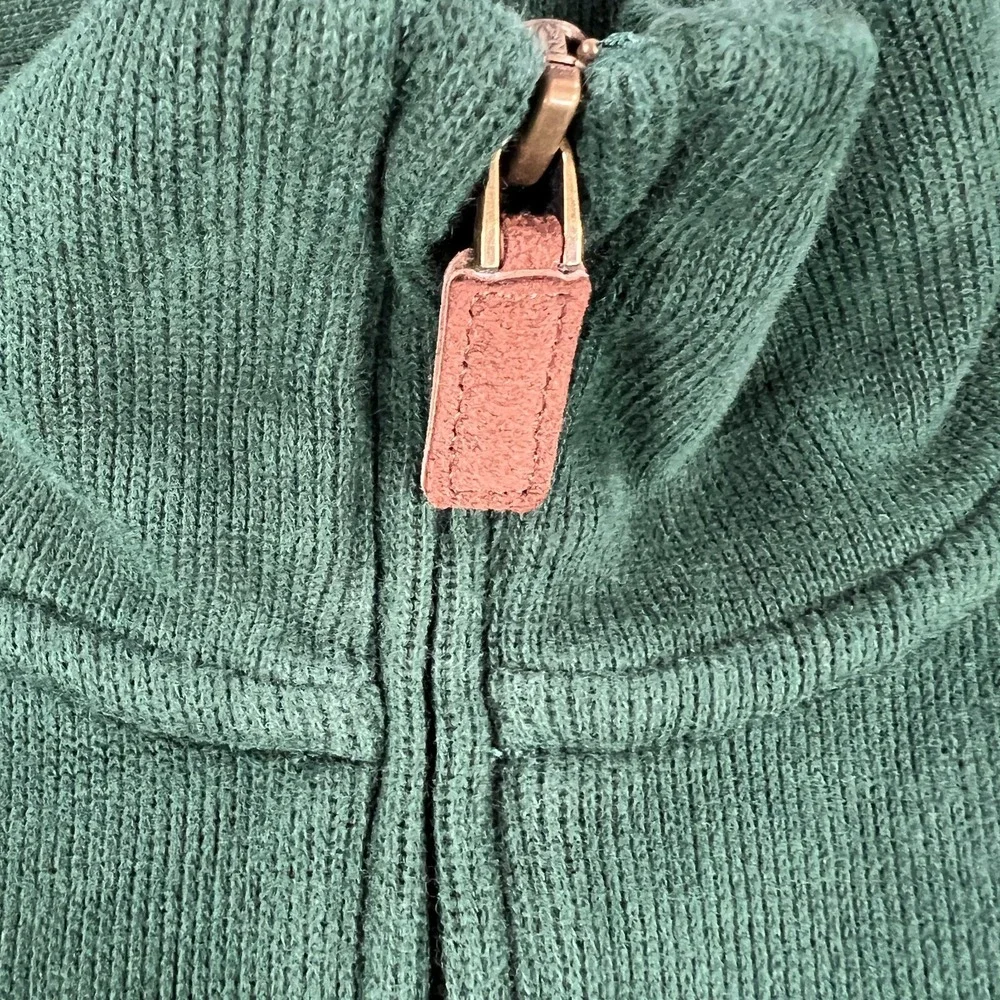 Polo Ralph Lauren Sweater Mens XL Extra Large Green Long Sleeve Mock 1/4 Zip